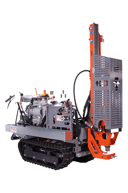 Sondierraupe PR530 aufgestellt