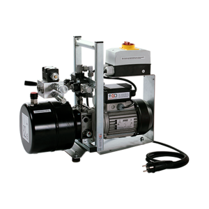 Hydraulisches Aggregat mit Elektromotor auf Tragegestell