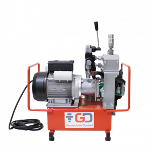 Hydraulisches Ziehgerät mit Elektromotor auf Tragegestell